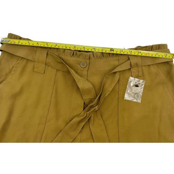 Nine West Women's High Rise Paperbag Shorts zipper closure with button SZ XL NEW - Picture 3 of 8